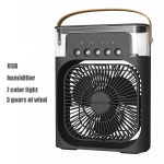 Kaasaskantav &otilde;hukonditsioneeri ventilaator 5 auguga pihustus niisutatud USB vaikne mobiilne konditsioneer jahutus jahuti ventilaator lauaarvuti kontori jaoks must