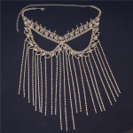 Fashion exaggerated masquerade long tassel mask studded rhinestone mask Face mask