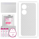 apgo Protective Skin Sticker for the back compatible with Asus ZenFone 9, Wrap Film, Foil, Vinyl - Pattern Transparent Carbon