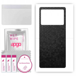 apgo Protective Skin Sticker for the back compatible with Vivo X Fold Plus, Wrap Film, Foil, Vinyl - Pattern Black Honeycomb