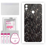 apgo Protective Skin Sticker for the back compatible with Honor 8X, Wrap Film, Foil, Vinyl - Pattern Carbon Black Pixel