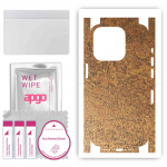 apgo Protective Skin Sticker for the back+sides compatible with Apple iPhone 15 Pro Max, Full Wrap Film, Foil, Vinyl - Pattern Rusty Copper