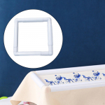 Clip Frame Square Embroidery Hoop Sturdy Easy to Install Cross Stitch Snap for DIY 15.2cmx15.2cm