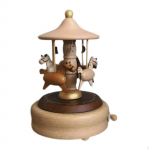 Muusikakasti karusselli kaunistused s&uuml;nnip&auml;evaks armsad kingitused, kellav&auml;rk m&auml;nguasi lastele, puidust kodukaunistused XL0005