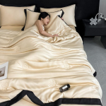 Uus lihtne suvine tekk Deluxe &uuml;hev&auml;rviline kliimaseade kahepoolne &uuml;hepoolne kvaliteetne tepitud tekk 150x200cm