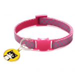 Lemmiklooma kaelarihm &uuml;lipehme kulumiskindel atraktiivne prindiga helkur lemmiklooma koera kassi kaelarihma ripats pruun