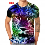 Meeste moodne tiigri T-s&auml;rk Funny Animal Leopard l&uuml;hikeste varrukatega meeste/naiste vabaaja hiphopi tr&uuml;kiga T-s&auml;rk XS