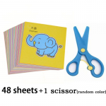 48 tk Laste k&auml;sitsi valmistatud paberist l&otilde;igatud raamat K&auml;sit&ouml;&ouml;m&auml;nguasjad DIY Kids Crafts Multikad Scrapbooking Paberm&auml;nguasjad lastele &Otilde;ppimism&auml;nguasjad Kingitused