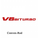 3D ABS Must Logo V8 BITURBO Embleem Auto Tiiva Badge C63 G63 E63 S63 W222 W223 W213 W212 W205 W204 Tarvikud 1