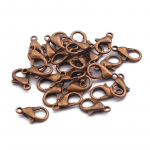 10tk/partii 10-21mm DIY k&auml;ev&otilde;ru kaelakee ehted tarvik Kuld/h&otilde;be/iidne sinine homaar n&ouml;&ouml;pkonksud sulamist ehted leiud kett homaari klamber 12mm  10PCS/Pack antiikne pronksiv&auml;rv