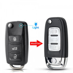 3 nupuga modifitseeritud kaugjuhtimispuldi v&otilde;tme&uuml;mbris VW Jetta Golf Mk6 Tiguan Polo Passat CC SEAT Skoda Octavia jaoks New Style