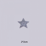 Vogue'i kingad kvaliteetsed riideplaastrid 1 tk Soojus&uuml;lekanne kuum m&uuml;&uuml;k Mitmes suuruses riidekott DIY triikraud populaarsel Crystal Star Rhinestone'i aplikatsioonil Silver 2cm