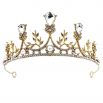 Korea pulmide tiaara, pulmakleit, aksessuaarid, k&auml;sitsi helmestega printsessi kroon, tiaara, kroon