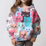 Laste kapuuts 3D armas multikas prinditud muster moer&otilde;ivad lahtised spordir&otilde;ivad vabaaja topid pikkade varrukatega jakid k&otilde;rge kvaliteediga 150