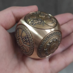 Messingist kuuepoolne &uuml;mmargune sf&auml;&auml;r, mis leevendab pinget, p&ouml;&ouml;rlev k&auml;eshoitav feng shui &otilde;nn, mis toob &otilde;itsengu H&auml;rja p&ouml;&ouml;ramise universumi tipptasemel kingitus Round L