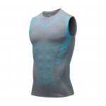 Meeste spordivest Slim Fit, k&otilde;rge elastsusega kaelus Kiiresti kuivav varrukateta kompressioon figuuri kujundav j&otilde;usaal jooksmine korvpall tanktop XXXL hall