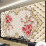 3D-fototapeet seintele kodukaunistus 3D-punased roosi&otilde;ied elutoa diivan Magamistoa teleri taustaga seinatapeet 200 cm(W) x 140 cm(H)