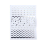 Kuldsed ja h&otilde;bedased prantsuse stiilis 3D-k&uuml;&uuml;nekleebised ajatute geomeetriliste mustritega