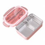 Kaasaskantav l&otilde;unakarp 304 roostevabast terasest lekkekindlad mikrolaineahjus soojendatavad jaotatud toidun&otilde;ud roosa