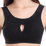 Naiste spordirinnahoidjad, puuvillased tugevad Push Up aluspesu J&otilde;usaal Jogging Crop Naiste topid Sport Vest Spordirinnahoidjad naistele Sutian Feminino M must