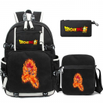 3 tk/komplekt Anime Dragon Ball S&uuml;learvuti Seljakott Unisex Seljakott L&otilde;unas&ouml;&ouml;gikotiga T&uuml;drukule Poisile Teismelisele Koolikott Meestele Naistele Vabaaja Kott Seljakott Mochila