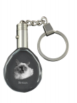 Birman - Fob with cat photo, crystal key ring in gift box, unique gift by Art-Dog brand
