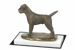 Border Terrier - dog figurine, figure on a white base, trophy for Art-Dog dog show exhibition