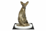 Egyptian Mau Cat - cat statuette, figurine on white marble, trophy for a dog show by Art-Dog