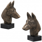 Malinois Belgian Shepherd Dog - Dog statue, bust on stone base, sculpture, trophy for dog show by Art-Dog brand