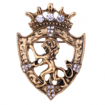 Retro Lion Crystal prossi n&ouml;&ouml;pn&otilde;elad Animal Crown Rev&auml;&auml;rin&otilde;el Corsage Meeste S&auml;rgi &Uuml;likond Kaelusn&otilde;elad Moe ehted Colthing Aksessuaarid