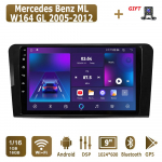 Android Carplay Autoraadio Mercedes Benz ML W164 GL 2005-2012 jaoks Multimeediapleier Peaseade Stereo GPS-navigatsioon BT WIFI 4+64GB 1+16GB