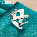 925 Sterling Silver number 8 geomeetriline s&otilde;rmus Moodsad pulmaehted 7#