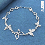 925 h&otilde;bedane viie liblikaga ketiga k&auml;ev&otilde;ru Moodsad pulmaehted 20CM