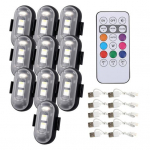 Kaugjuhtimispuldiga laetav v&auml;rviline t&ouml;&ouml;valgusti 7 v&auml;rvi LED-strobe 10pcs