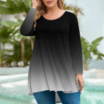 Naiste moe suur &uuml;mmargune kaelus, pikkade varrukatega vabaajaprinter, lahtine pullover XL