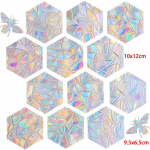 Bee kuusnurksed mittekleepuvad staatilised klaasist adsorptsioonikleebised L&ouml;&ouml;gikindlad klaasist kleebised PET-kilest klaasist kleebised 16*Hexagon + 2*Bee mitmev&auml;rviline
