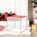 Clear Lucky Draw Box Comment Lottery for Business Fundraising Voting 25x25x25cm Four sides
