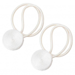 2 komplekti magnetilised kardinapandlad Tugev magnet ilma aukudeta kardina sidemed pol&uuml;estrist &uuml;mmargune disain valge