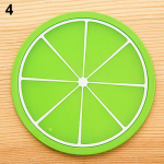 Coasters Creative Skid Insulation Silica Gel Cup Mat Green Orange