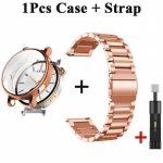 &Uuml;mbris + roostevabast terasest rihmad Huawei kella GT 5 41 mm 46 mm metallist rihmaga k&auml;ev&otilde;ru jaoks Huawei kella GT 5 GT5 Pro 41 mm 46 mm k&auml;epaela jaoks GT5 Pro 42mm