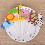 7 tk Jungle Safari Cupcake Picks Koogitopsid Multifilmi Cupcake Lisad Kaardid Laste s&uuml;nnip&auml;evapidu 7 pcs