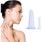 SHOP-STORY - Pack lot de 2 petites ventouses anti-rides visage et cou en silicone hypoallerg&eacute;nique &Oslash;1,4cm et &Oslash;3,8cm