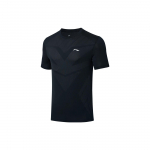 Li Ning Lauatennise Seeria Logo &Uuml;mara kaelusega Kiiresti kuivav L&uuml;hikeste varrukatega T-s&auml;rk Unisex &Uuml;laosad Must ATST033-1 M