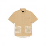 Vans Spordi elustiili seeria Br&auml;ndi logo muster Ruuduline Spleissitud Retro T&ouml;&ouml;riided &Uuml;he n&ouml;&ouml;pidega &Uuml;likerge Hingav Polo s&auml;rk VN0002NGYUU M