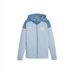 Puma Manchester City Jalgpall Vabaaja Kapuutsiga Jakk V&auml;rviplokk Logokujundus Vabaaja Pikkade Varrukatega Jakk Meeste jakid Sinine 772904-20 XL