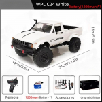 Uus t&auml;ismahus RC-auto 1:16 2,4G 4WD Rock Crawler elektriline ronimisauto LED-valgusti maanteel 1/16 lastele kingitused m&auml;nguasjad valge