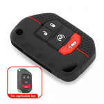 Silikoonist kaugjuhtimispuldi nutika autov&otilde;tme&uuml;mbrise kate Jeep Wrangler Renegade Compass Grand Cherokee JL JLU v&otilde;tmehoidja kaitse&uuml;mbrisele must