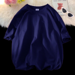 Unisexi raskekaalu puhas puuvillane valge ja must T-s&auml;rk, suur, &uuml;mara kaelusega, l&uuml;hikeste varrukatega, &uuml;hev&auml;rviline, avara kehaehitusega. XL