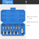 13 tk/komplekt Star Torx kuuskantpeakomplekt T8-T70 H2-H14, CRV pistikupesad 1/4-, 3/8-tolline ja 1/2-tolline draiv k&auml;sitsi kasutamiseks t&ouml;&ouml;ks Dropshipping