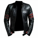 Must nahktagi meestele Lambanahast Pehme Ehtne Kitsa l&otilde;ikega Mootorrattur Biker K&auml;sit&ouml;&ouml; XS must